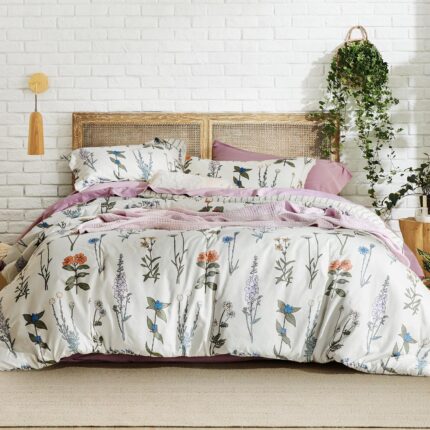 Comforter Set Queen Size - Cute Floral Bedding Comforter Set, 3 Pieces