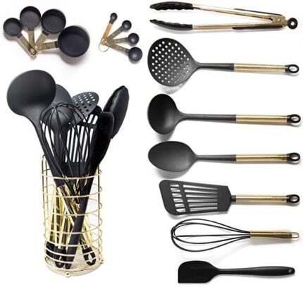 Silicone Cooking Utensils, Kitchen Utensil Set, Easy to Clean Silicone Kitchen Utensils
