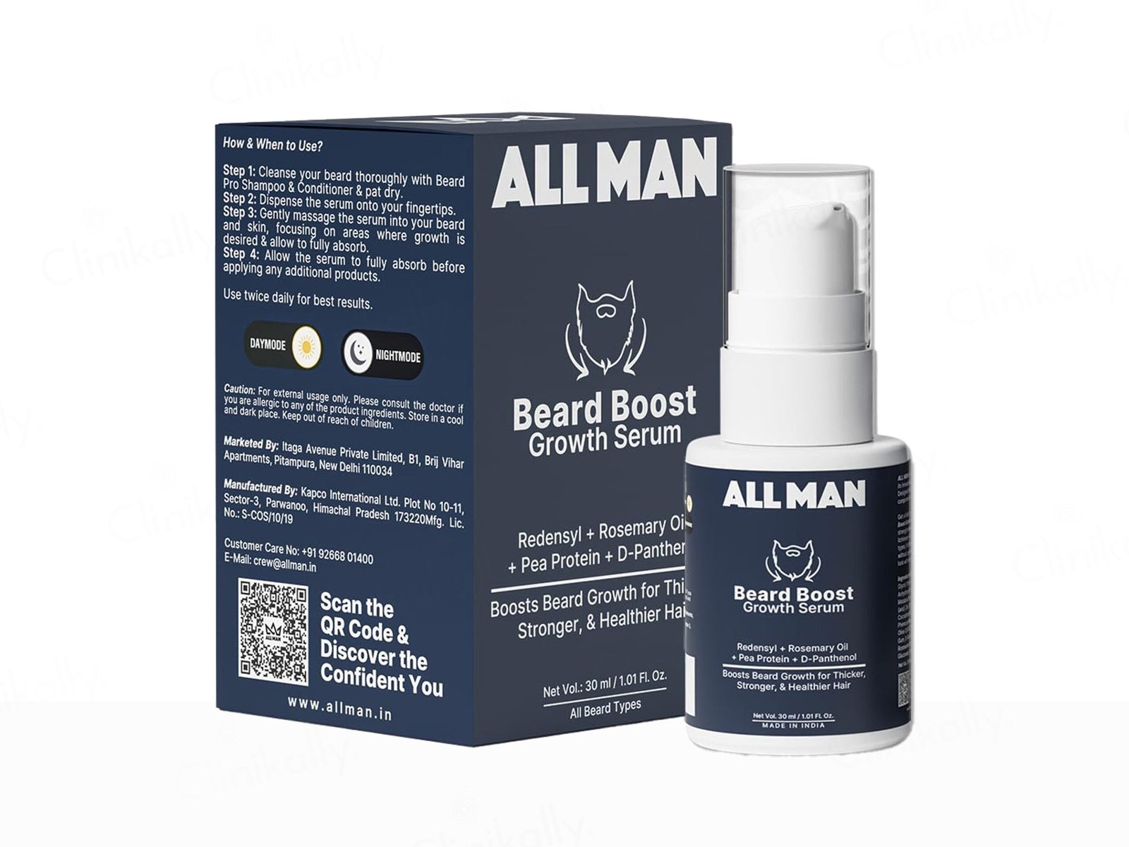 ALL MAN Beard Boost Growth Serum – Advanced Beard Growth Activator with Redensyl, Biotin & Caffeine - Mossime ALL MAN Beard Boost Growth Serum – Advanced Beard Growth Activator with Redensyl, Biotin & Caffeine - Mossime - Image 1