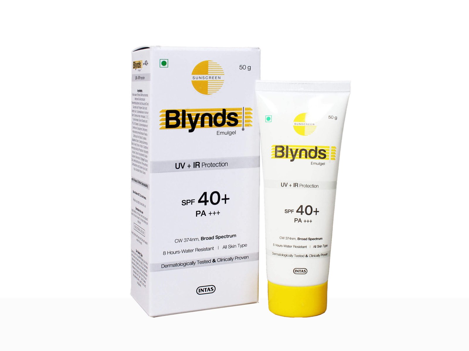 Blynds Emulgel Sunscreen SPF 40+ PA+++ – Broad Spectrum Lightweight Sunscreen for Daily Protection - Mossime Blynds Emulgel Sunscreen SPF 40+ PA+++ – Broad Spectrum Lightweight Sunscreen for Daily Protection - Mossime - Image 1