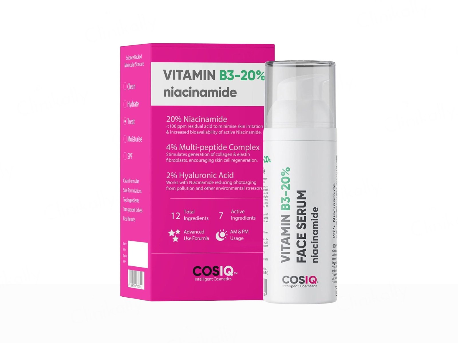 CosiQ Vitamin B3-20% Niacinamide + Peptides Face Serum – Advanced Brightening, Anti-Acne & Anti-Ageing Formula - Mossime CosiQ Vitamin B3-20% Niacinamide + Peptides Face Serum – Advanced Brightening, Anti-Acne & Anti-Ageing Formula - Mossime - Image 1