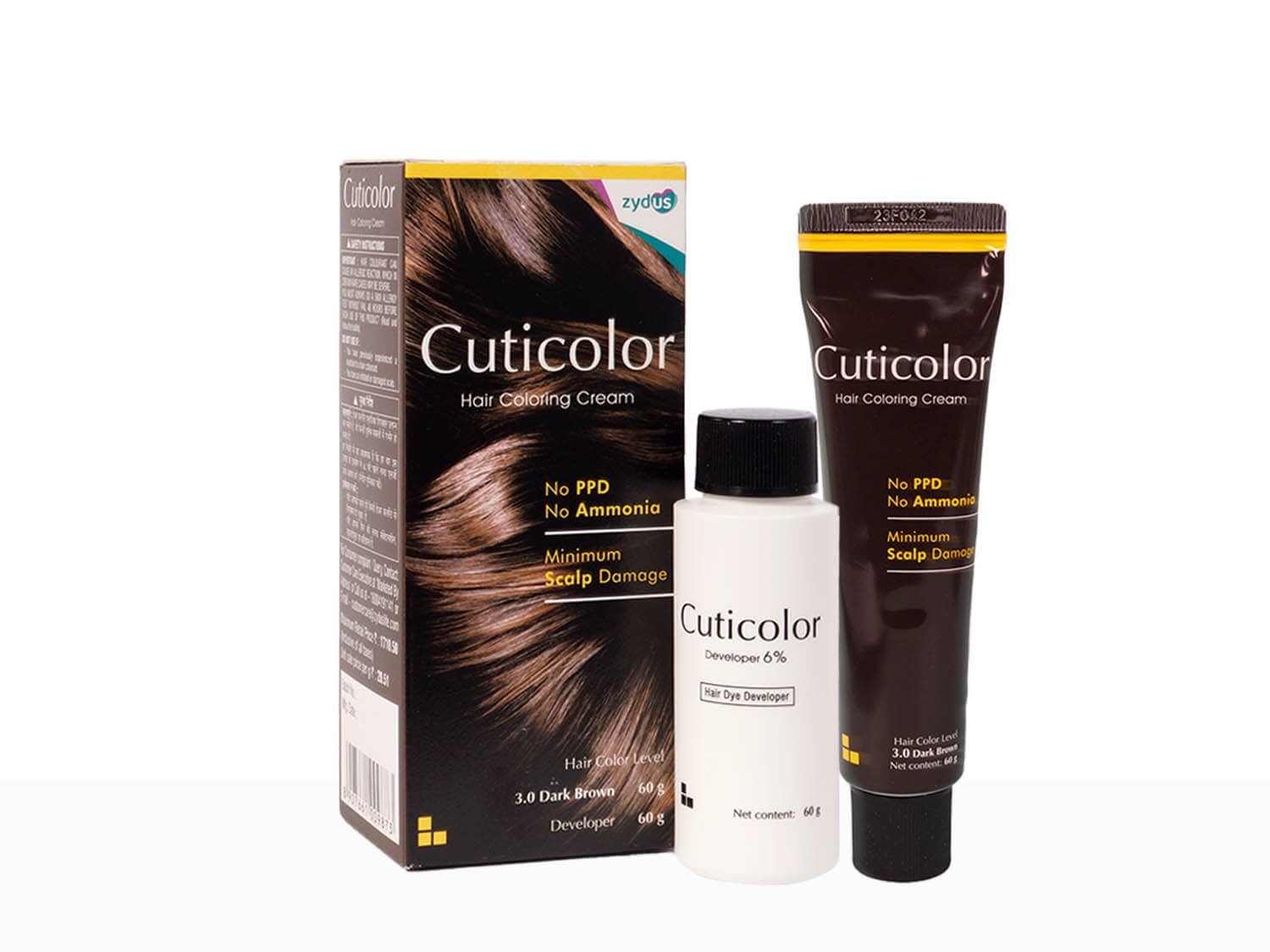 Cuticolor Hair Coloring Cream Dark Brown 3.0 – Long-Lasting Rich Dark Brown Hair Color - Mossime Cuticolor Hair Coloring Cream Dark Brown 3.0 – Long-Lasting Rich Dark Brown Hair Color - Mossime - Image 1